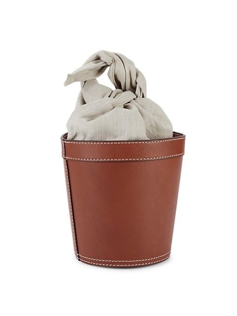 STAUD Britt Leather & Canvas Bucket Bag on SALE | Saks OFF 5TH超低价