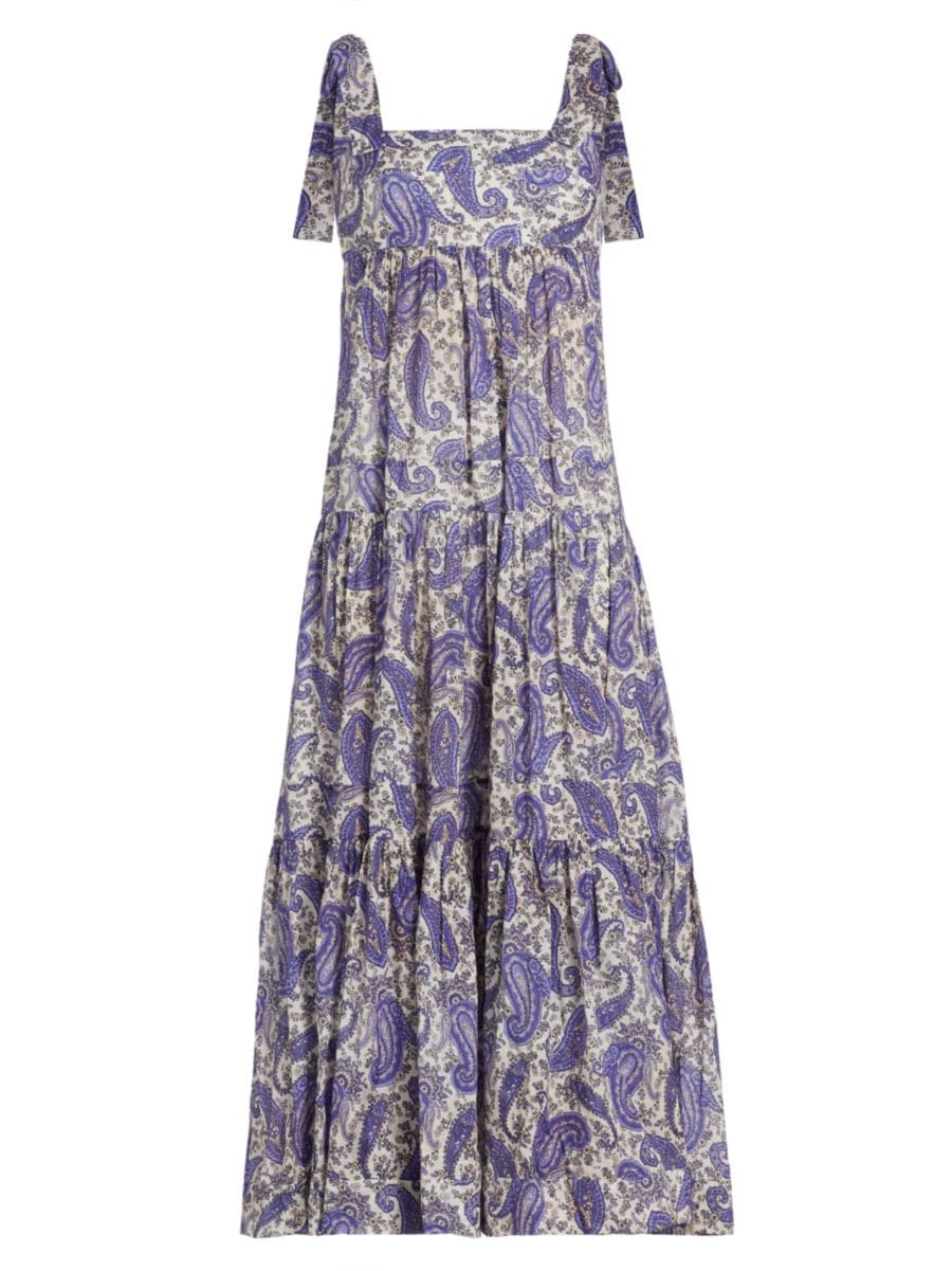Shop Zimmermann Devi Tie-Shoulder Maxi Dress | Saks Fifth Avenue