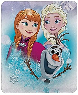 Disney Frozen, "Snow Journey" Fleece Throw Blanket, 45" x 60", Multi Color, 1 Count: Home & Kitchen 冰雪奇缘毛毯