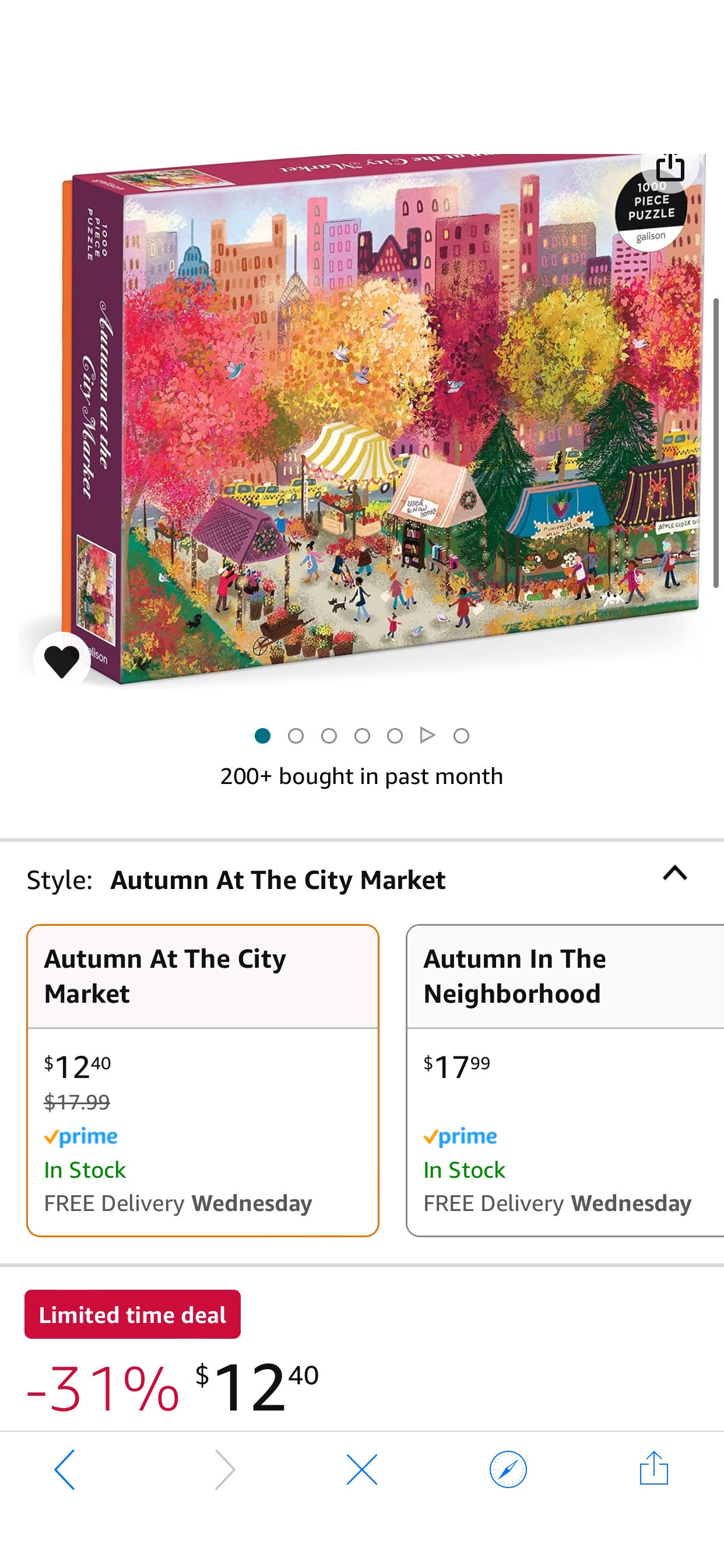 Amazon.com: Galison Autumn at The City Market – 1000 Piece Puzzle Fun and Challenging Activity with Bright and Bold Artwork of A Fall Day at A Farmer’s Market for Adults and Families : Galison, Laform