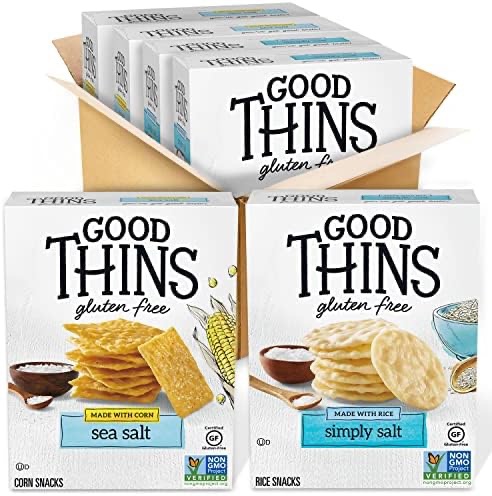 Amazon.com: Good Thins Rice & Corn Snacks Gluten Free Crackers Variety Pack, 4 Boxes : Grocery & Gourmet Food