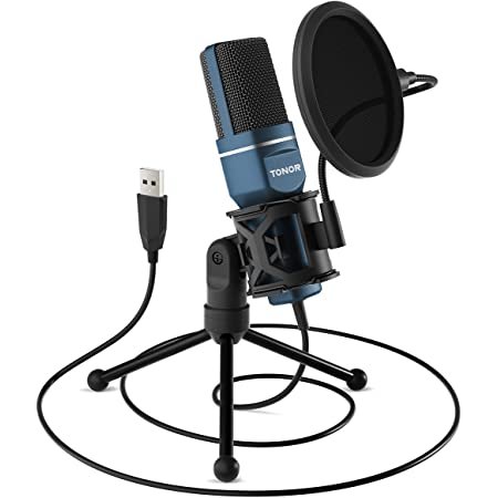 Gaming Mic with Tripod Stand & Pop Filter