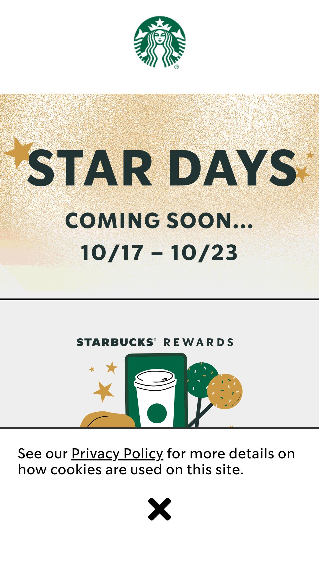 星巴克Starbucks星星周来啦！