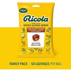 Ricola Original Natural Herb Cough Suppressant Throat Drops, 50 Drops