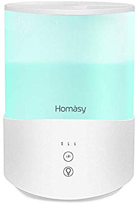 Amazon.com: Homasy Cool Mist Humidifier Diffuser, 2.5L Essential Oil Diffuser with 7-Color Mood Lights大容量加湿器