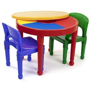 $33.99 Tot Tutors Kids 二合一 乐高游戏桌子和两张椅子