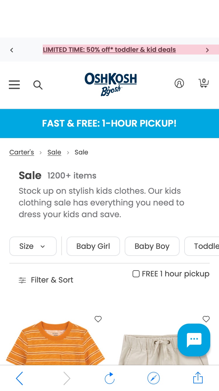 LIMITED TIME: 50% off* toddler & kid