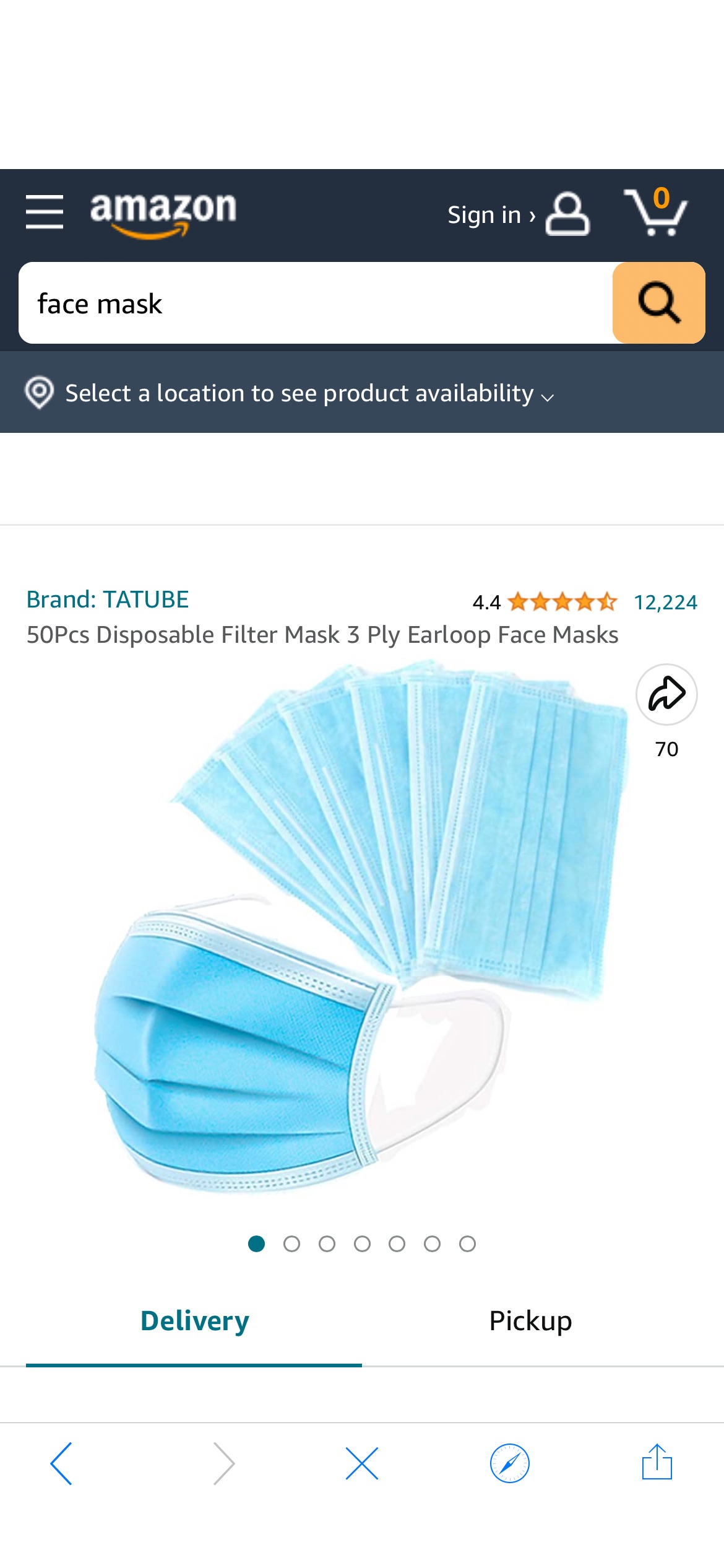 Amazon.com: 50Pcs Disposable Filter Mask 3 Ply Earloop Face Masks : Industrial & Scientific