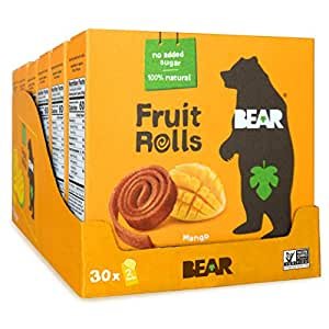BEAR Real Fruit Yoyos, Mango 0.7 oz (Pack of 30)