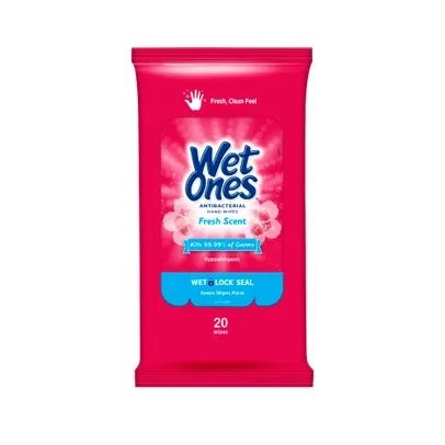 Wet Ones Citrus Antibacterial Hand Wipes 20 ct.