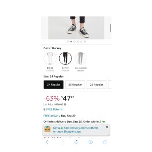 $47.47 Madewell Women s 10 High Rise Skinny Jeans, Starkey, Black, 24 at Amazon Women s Jeans store