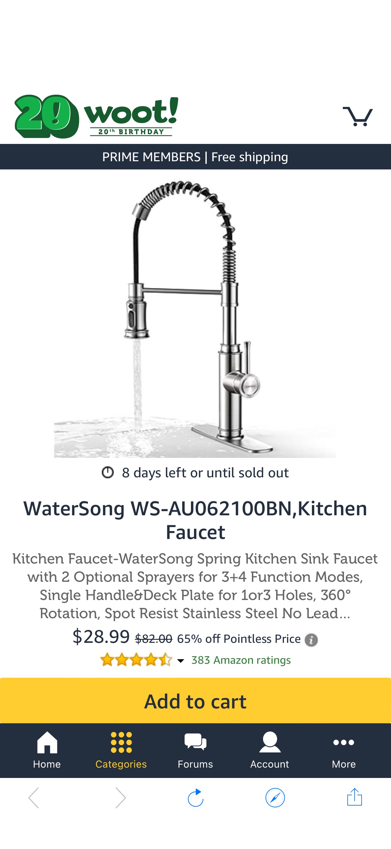 WaterSong WS-AU062100BN,Kitchen Faucet