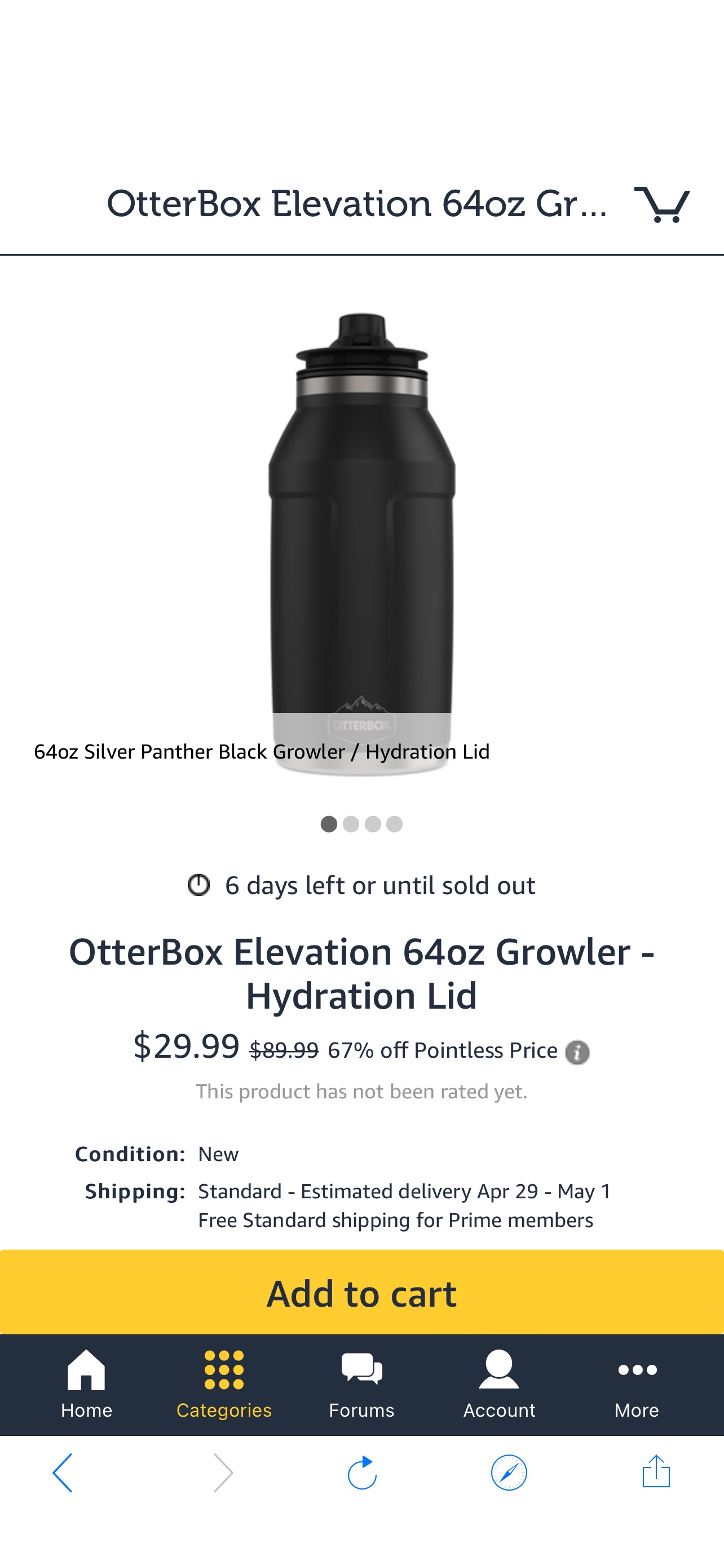 保温杯OtterBox Elevation 64oz Growler - Hydration Lid