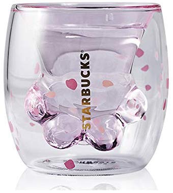 Amazon.com: Cat Claw Coffee Mug,Cat Paw Mug Cup,6oz Sakura Pink Double Wall Glass Mug-2019 Limited Edition: Gateway 星巴克猫爪杯