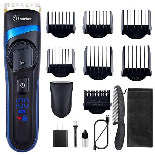 Hatteker Mens Hair Trimmer Clipper Body Hair Groomer Electric Beard Trimmer Hair Cutting Grooming Kit Cordless Back Shavers Waterproof USB Rechargeable: Health & Personal Care美发套装