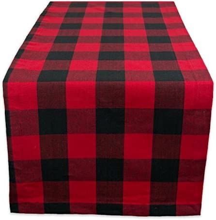 Amazon.com: DII Buffalo Check Collection, Classic Farmhouse Table Runner, 14x72, Red & Black : Home & Kitchen