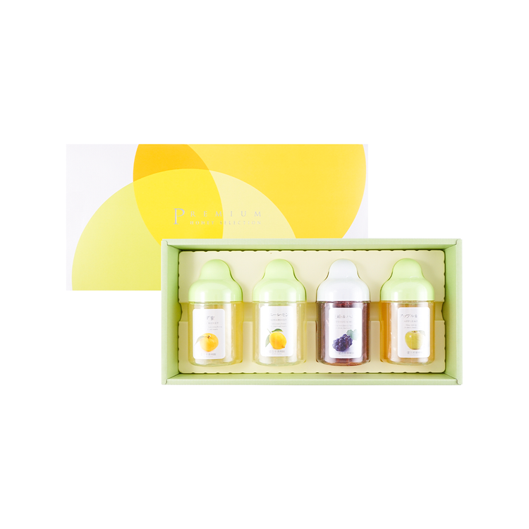 【美容养颜】杉养蜂园 四种口味蜂蜜盒子 柚子 柠檬 葡萄 苹果 4枚入 4*300g - 亚米网