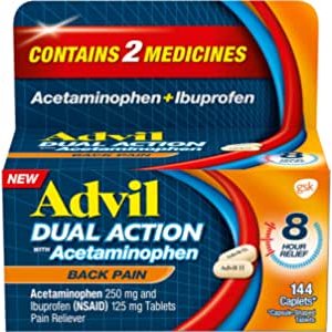 Advil Dual Action Back Pain Caplets 144-Count