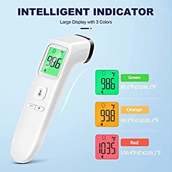 Amazon.com: Forehead Thermometer, Baby and Adults Thermometer with Fever Alarm, LCD Display and Memory Function, Ideal for Whole Family : Health & Household