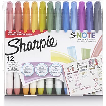 Sharpie S-Note 彩色马克笔 12支