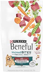 Amazon.com: Purina Beneful IncrediBites With Farm-Raised Beef, Small Breed Dry Dog Food -3.5 lb. Bags(Pack of 1)