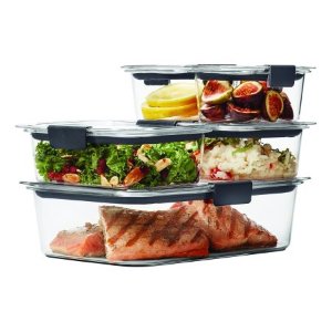 Walmart Rubbermaid Brilliance Leak-Proof Food Storage Containers with Airtight Lids, Set of 5 (10 Pieces Total)