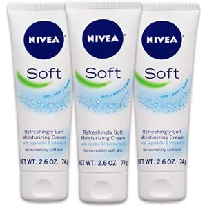 NIVEA Soft, Refreshingly Soft Moisturizing Cream, 3 Pack of 2.6 Oz Tubes