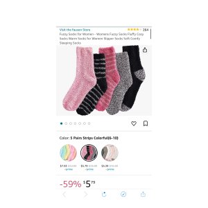 $5.79 Fuzzy Socks for Women - Womens Fuzzy Socks Fluffy Cozy Socks Warm Socks for Women Slipper Socks Soft Comfy Sleeping Socks at Amazon Women’s Clothing store