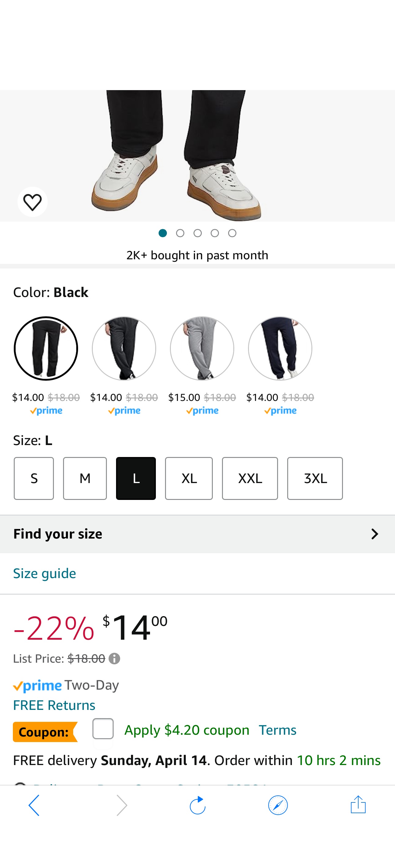 Amazon.com: Hanes Men's EcoSmart Open Leg Pant with Pockets, black, L : Clothing, Shoes & Jewelry coupon