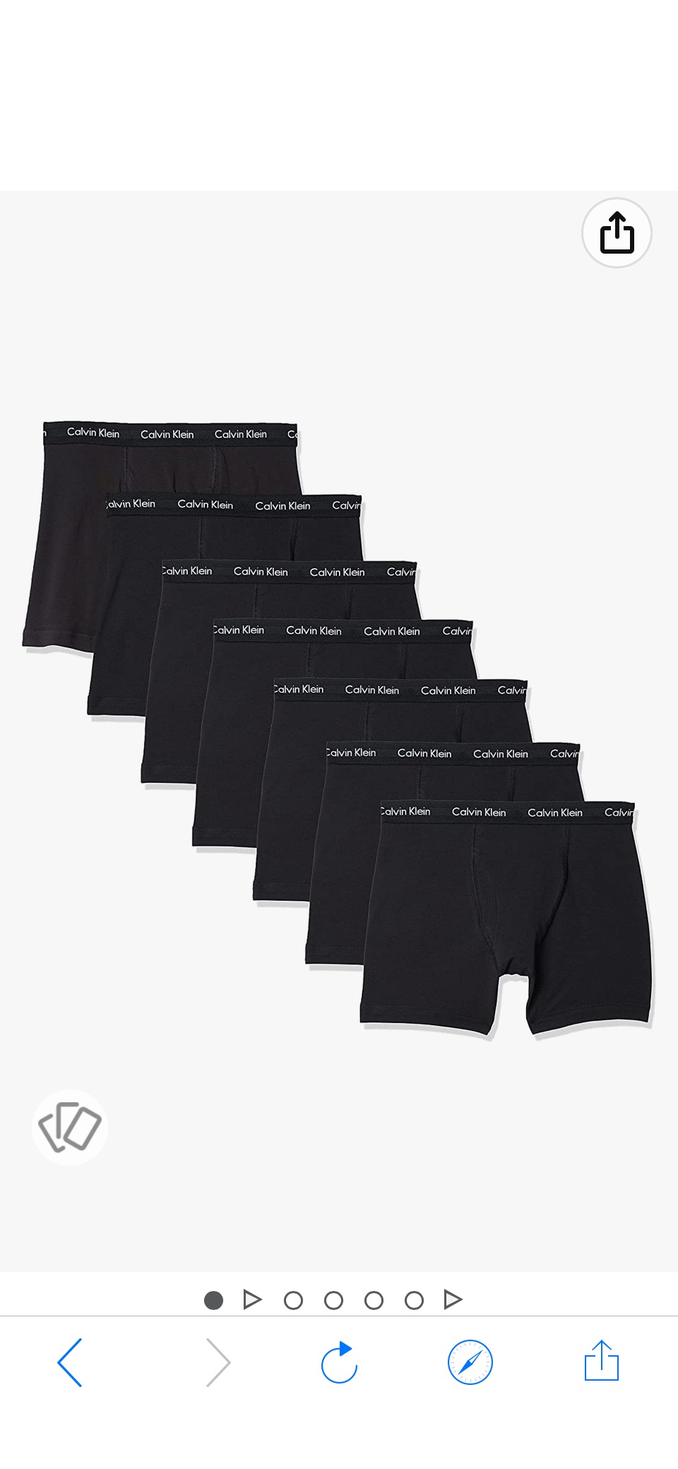 Calvin Klein Men's Cotton Stretch 7-Pack Boxer Brief, 7 Black, M at Amazon Men’s Clothing store原价89.5