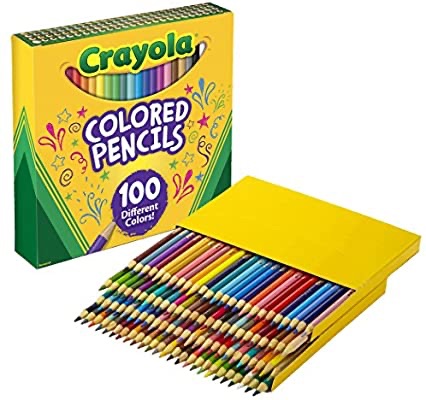 Crayola Colored Pencils Adult Coloring Set, 100 Count彩色铅笔