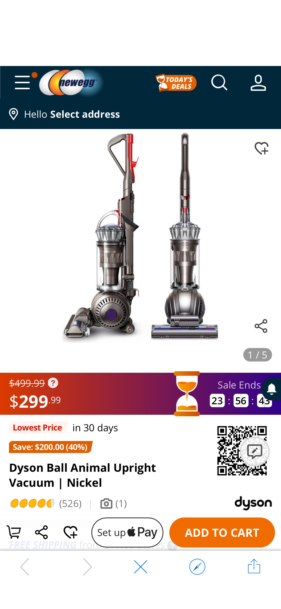Dyson Ball Animal Upright Vacuum | Nickel Upright Vacuums - Newegg.com促销