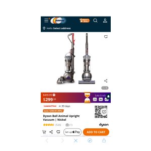$300 Dyson Ball Animal Upright Vacuum | Nickel Upright Vacuums - Newegg.com促销