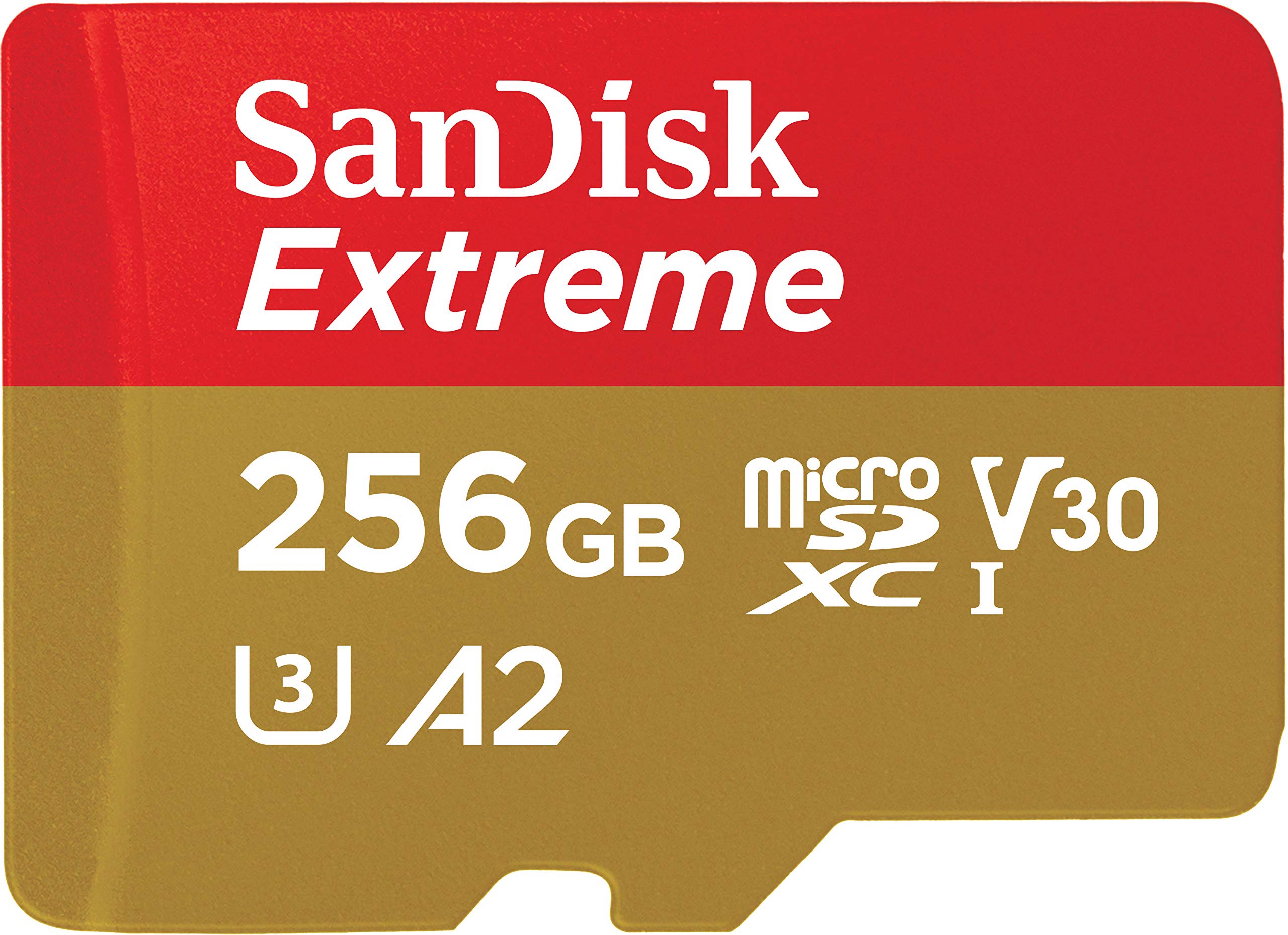 Amazon.com: SanDisk 256GB Extreme MicroSDXC UHS-I Memory Card with Adapter - C10, U3, V30, 4K, A2, Micro SD - SDSQXA1-256G-GN6MA: Computers & Accessories内存卡