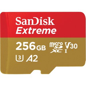 $44.49 Amazon.com: SanDisk 256GB Extreme MicroSDXC UHS-I Memory Card with Adapter - C10, U3, V30, 4K, A2, Micro SD - SDSQXA1-256G-GN6MA: Computers & Accessories内存卡