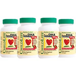 Essentials - Pure DHA Soft Gel Capsules 4 Pack of 90 Count Bottles