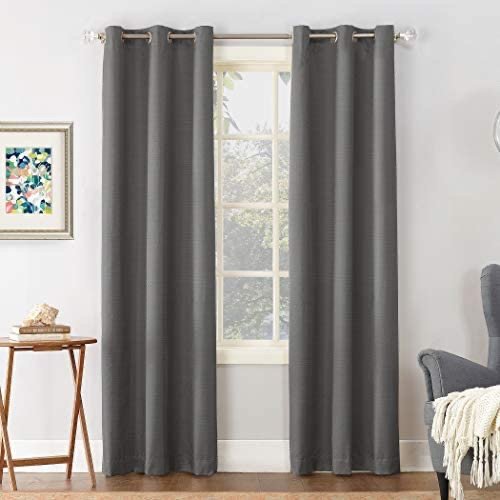 Sun Zero Cooper Thermal Insulated Energy Efficient Grommet Curtain Panel, 40" x 63", Gray