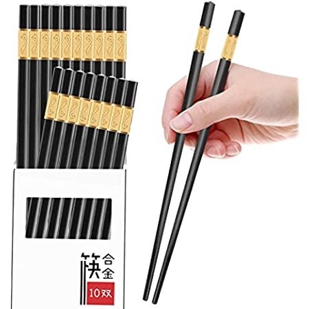 PTNITWO 镶金边玻璃纤维防滑筷子 10双装