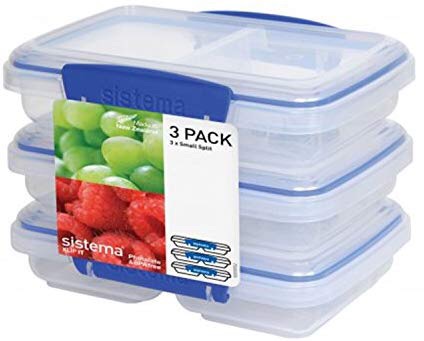 Amazon.com: Sistema Klip It Multi-Use Food Storage Container Set, Set of 3: 食物盒