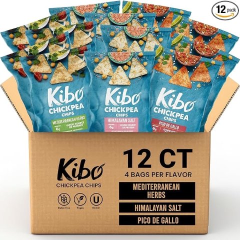 Kibo 鹰嘴豆薯片零食 3口味综合装12包