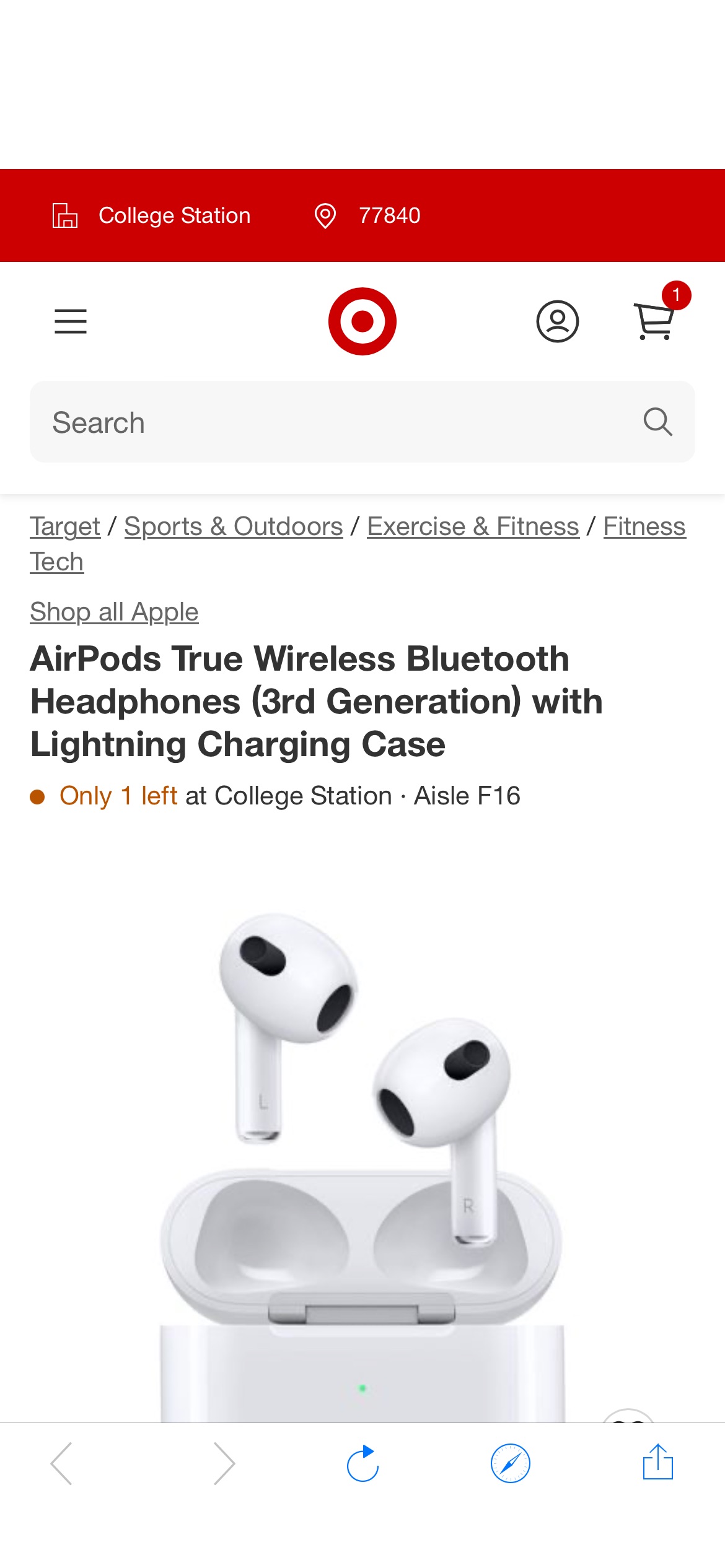 Airpods True Wireless Bluetooth Headphones (3rd Generation) With Lightning Charging Case : Target