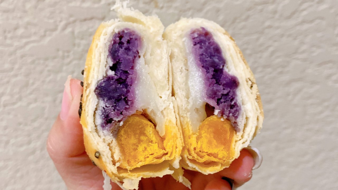 紫薯肉松麻薯蛋黄酥-超酥脆低卡