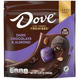 Amazon.com: DOVE PROMISES Individually Wrapped Valentine&#39;s Day Dark Chocolate and Almond Candy Assortment, 14.2 oz Bag : Grocery &amp; Gourmet Food