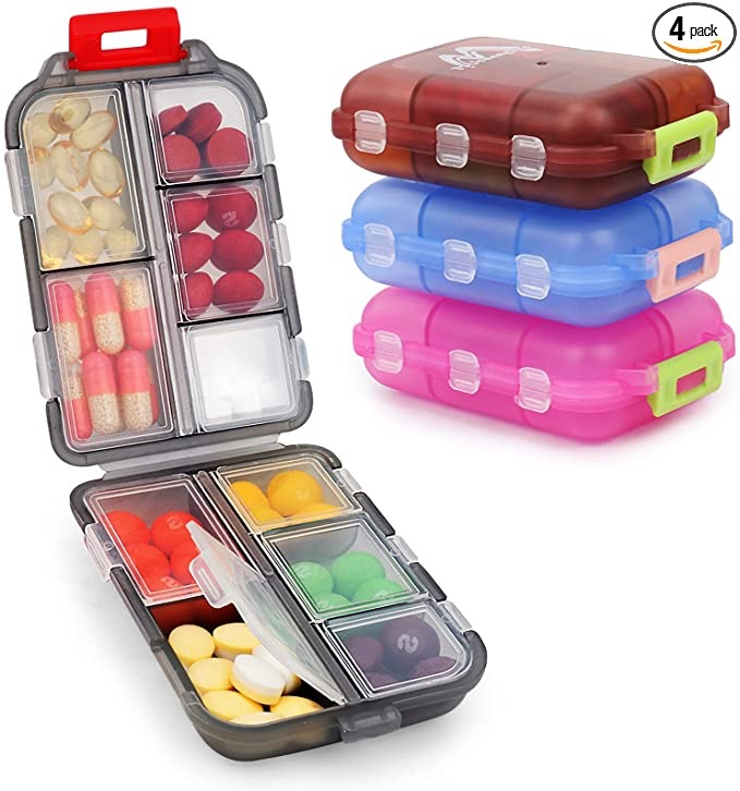4 Pack Pill Case药盒分类