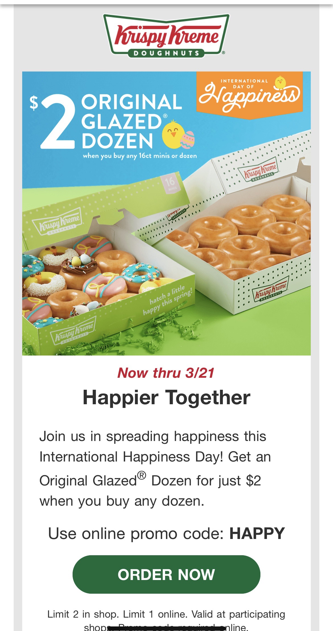Krispy Kreme - Doughnuts, Coffee & Drinks优恵价$2