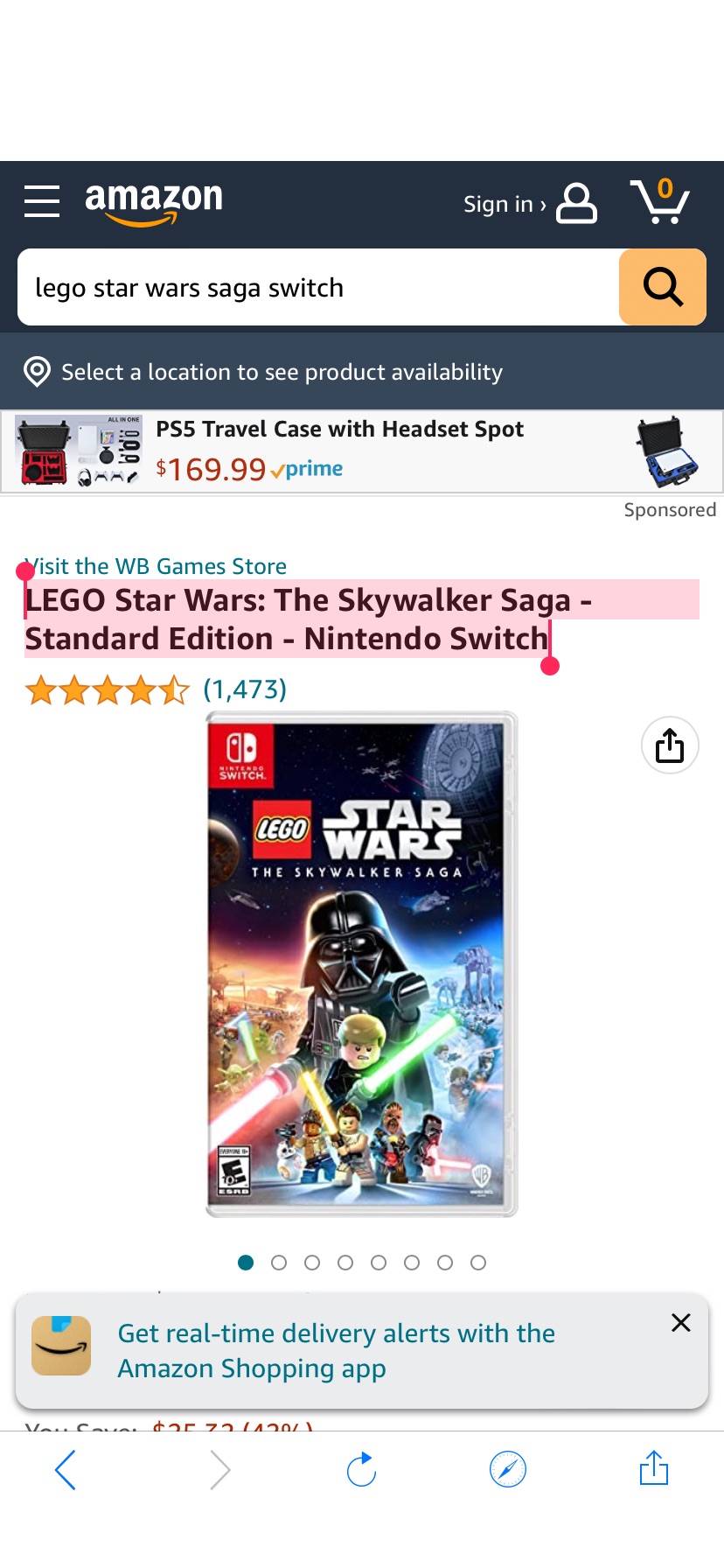 Amazon.com: LEGO Star Wars: The Skywalker Saga - Standard Edition - Nintendo Switch : Whv Games: Everything Else