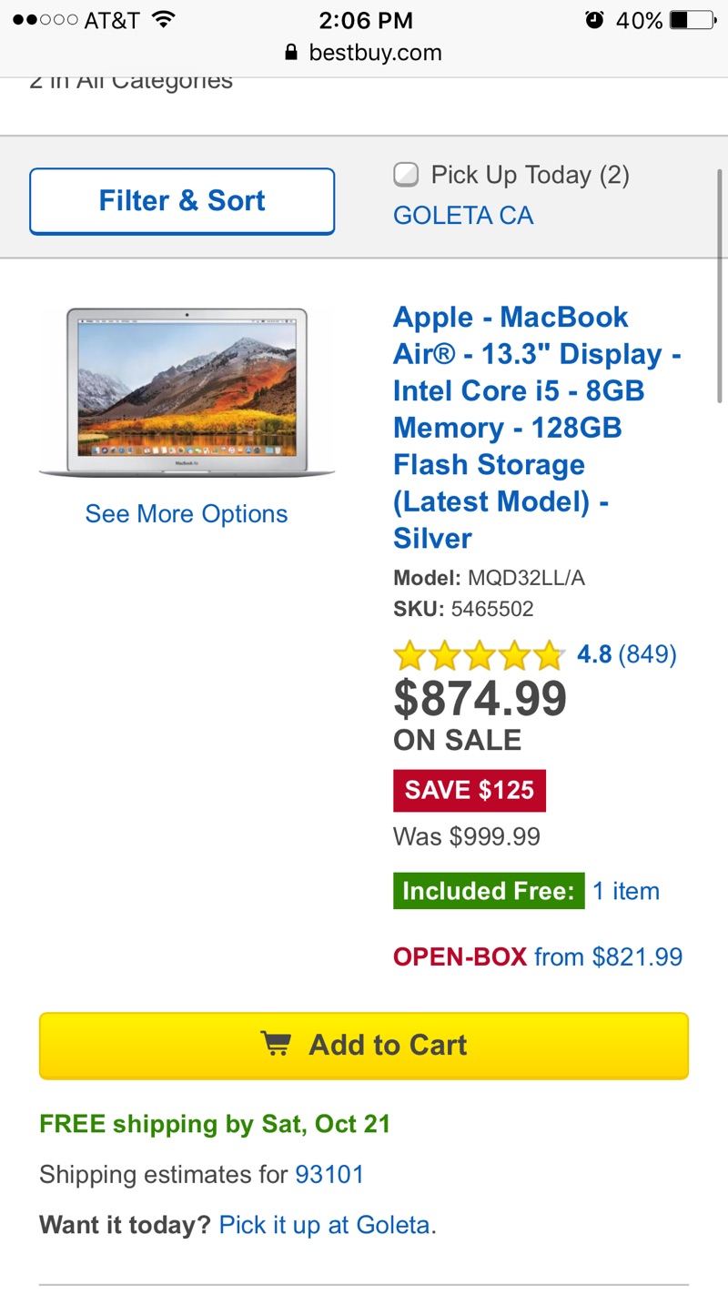 最新版Macbook Air优惠