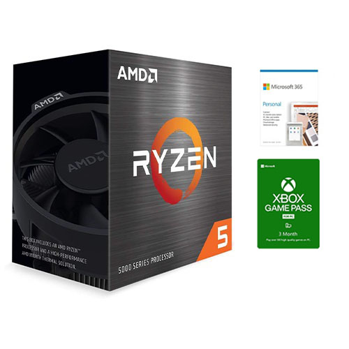 AMD Ryzen 5 5600X 处理器/ Microsoft 365 Personal 1 年订阅 / Microsoft Xbox Game Pass For PC 3个月会员