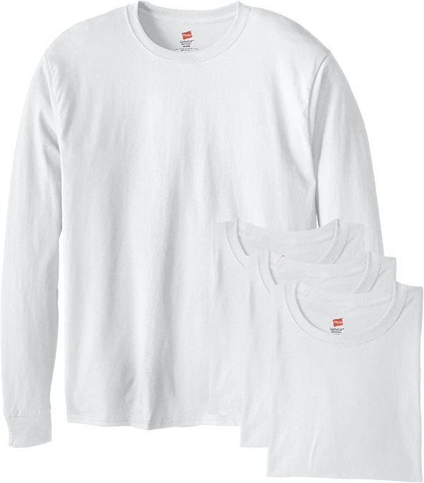 Men's 4 Pack Long Sleeve Comfortsoft T-Shirt