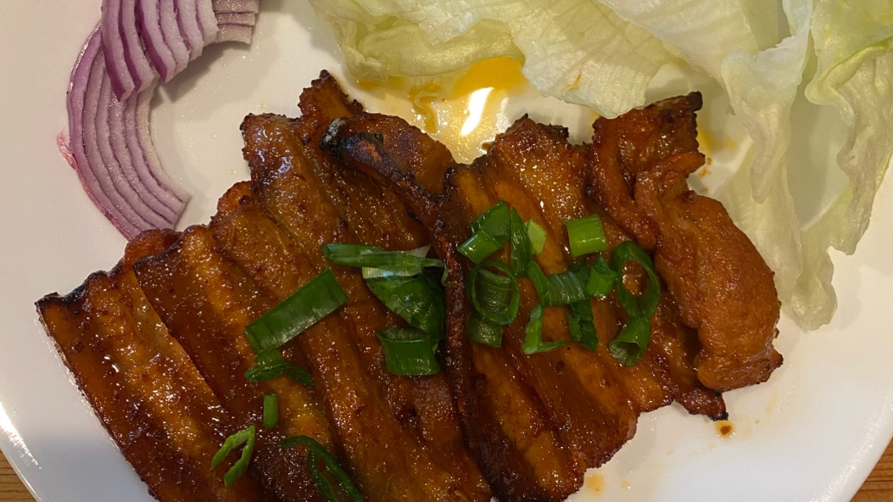 空气炸锅快手菜：一人份韩式烤肉 + 蜂蜜柠檬水